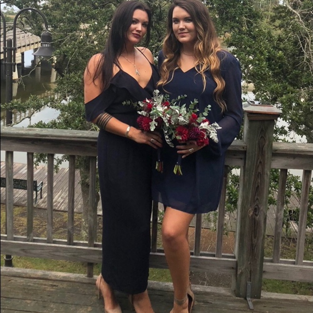 Bardot navy dress